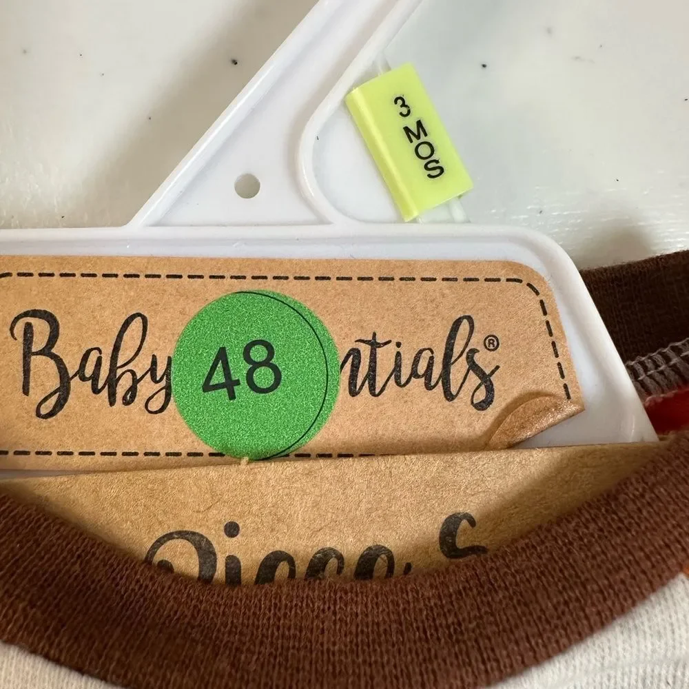 NWT Macy’s Baby Essentials 2 Piece Pant Set My First Turkey Day - Size 3 Month
